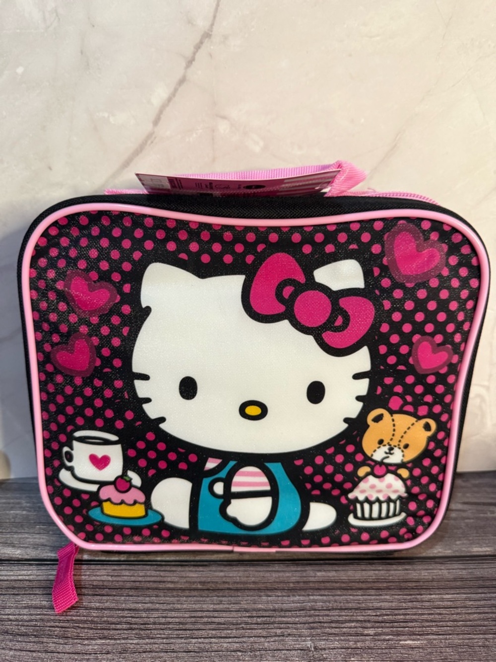 NWT Hello Kitty Pink & Black Lunch Box